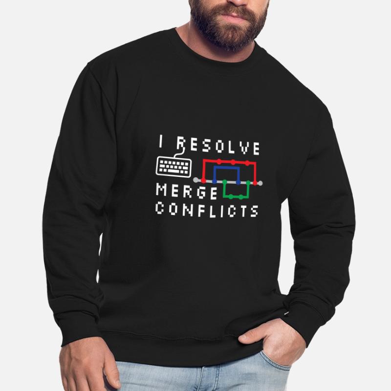 I Resolve Merge Conflicts Coding Programming Devel Unisex Pullover