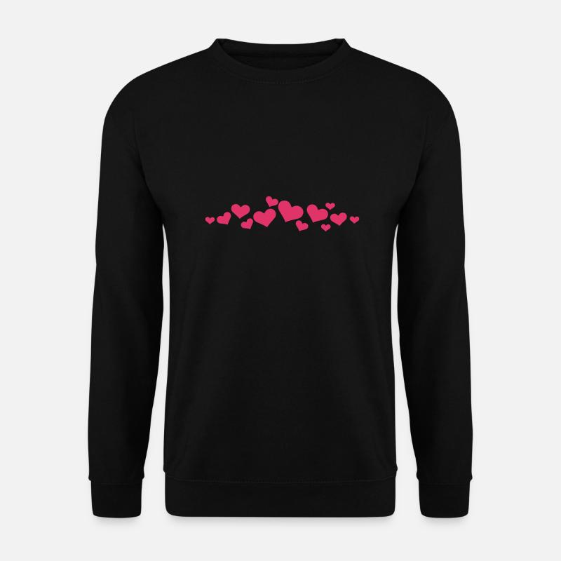 Herzen - Unisex Pullover - Schwarz