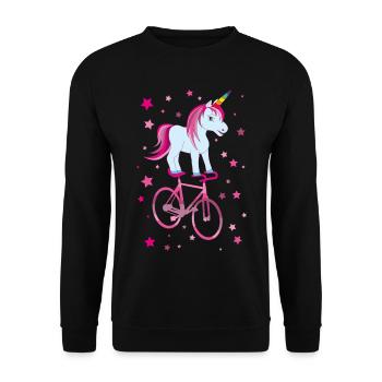 Cyclisme artistique, cyclisme artistique, cyclisme en salle, licorne - Sweat-shirt Unisexe - noir - Devant - Alina (178cm) & Michal (187cm)