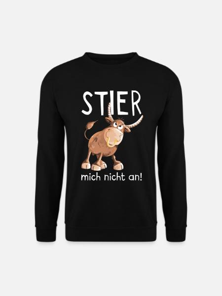 Stier mich nicht an - Bulle - Kuh - Comic - Unisex Pullover - Schwarz
