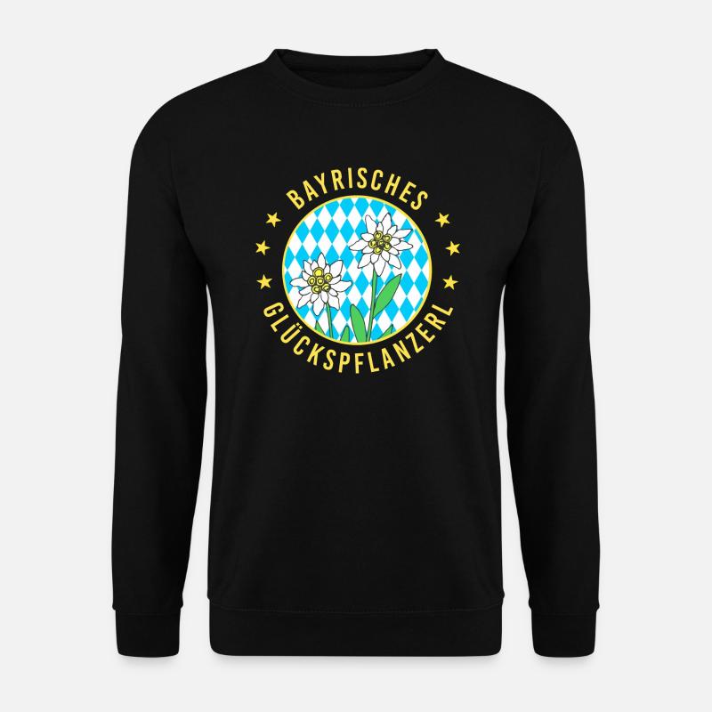 Bayrisches Glückspflanzerl - Unisex Pullover - Schwarz