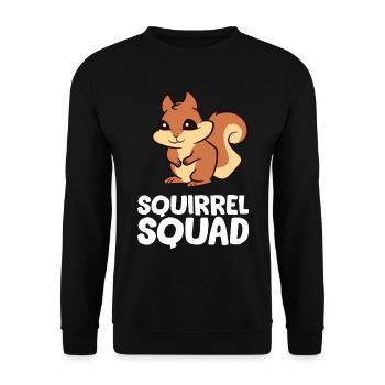 Squirrel - Squirrel Squad - Unisex Sweatshirt - black - Front - Alina (178cm) & Michal (187cm)