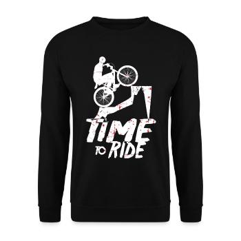 Vététistes - Sweat-shirt Unisexe - noir - Devant - Alina (178cm) & Michal (187cm)
