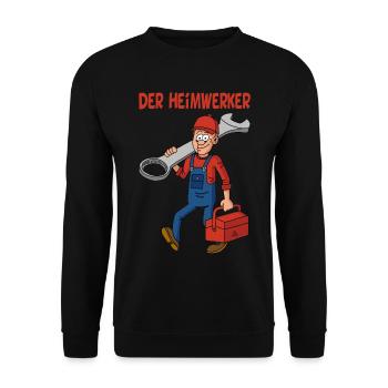 der Heimwerker - Unisex Pullover - Schwarz - Vorne - Alina (178cm) & Michal (187cm)