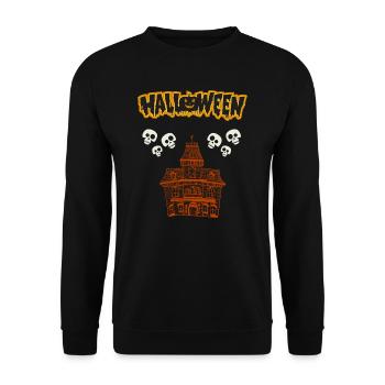 Halloween - Unisex Sweatshirt - black - Front - Alina (178cm) & Michal (187cm)
