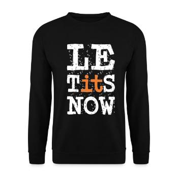 Le TITS Now - Funny Saying for Christmas - Unisex Sweatshirt - black - Front - Alina (178cm) & Michal (187cm)