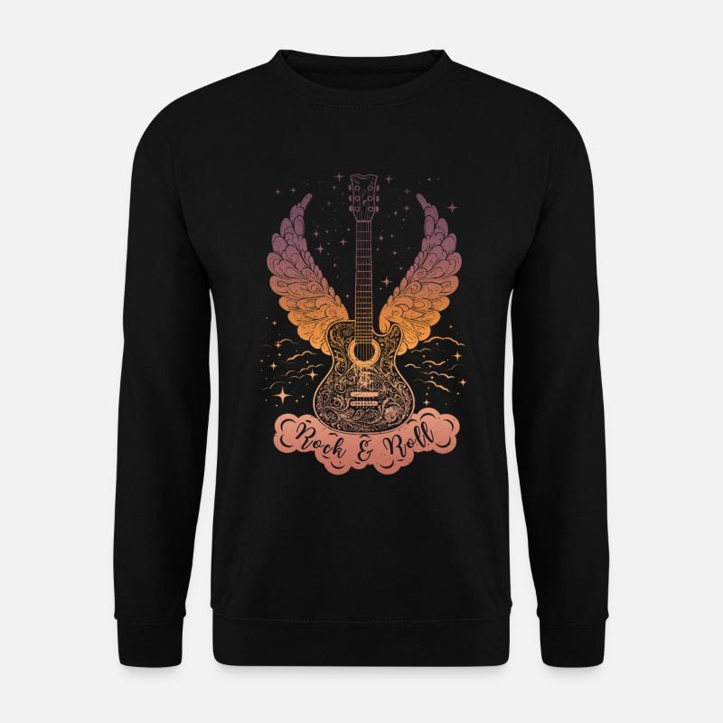 Rock & Roll Guitar - Unisex Pullover - Schwarz