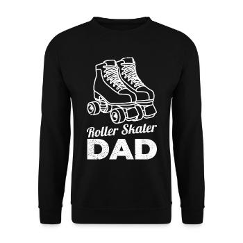 Père patineur à roulettes - Sweat-shirt Unisexe - noir - Devant - Alina (178cm) & Michal (187cm)