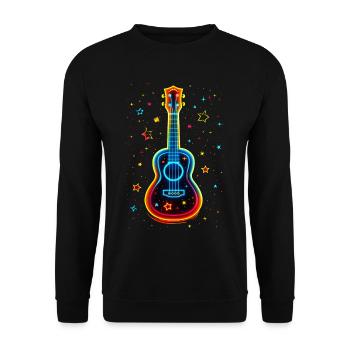90s Ukulele - Unisex Sweatshirt - black - Front - Alina (178cm) & Michal (187cm)