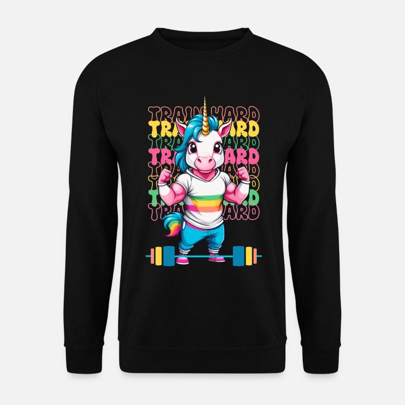 Bodybuilder Unicorn - Unisex Sweatshirt - black