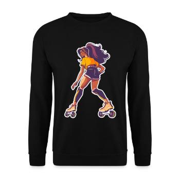 Roller skater - Unisex Sweatshirt - black - Front - Alina (178cm) & Michal (187cm)