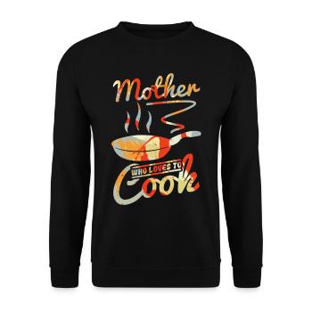 Mom Cook - Unisex Sweatshirt - black - Front - Alina (178cm) & Michal (187cm)