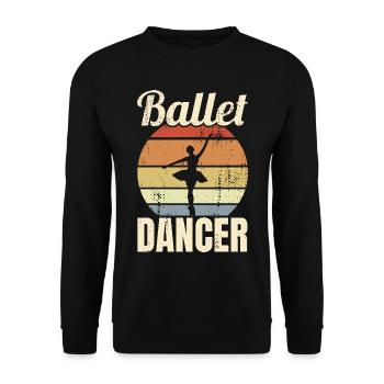 Danseuse de ballet vintage - Sweat-shirt Unisexe - noir - Devant - Alina (178cm) & Michal (187cm)