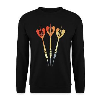 Darts Vintage - Unisex Sweatshirt - black - Front - Alina (178cm) & Michal (187cm)