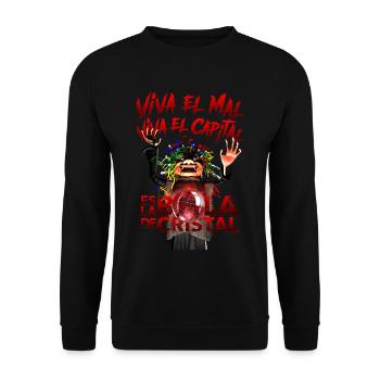 Die Hexen-Panne - es lebe das Böse, es lebe das Kapital - Unisex Pullover - Schwarz - Vorne - Alina (178cm) & Michal (187cm)