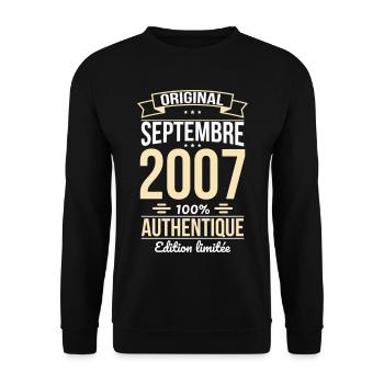 18th Birthday - Original - September 2007 - Unisex Sweatshirt - black - Front - Alina (178cm) & Michal (187cm)