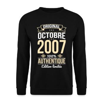 18th Birthday - Original - October 2007 - Unisex Sweatshirt - black - Front - Alina (178cm) & Michal (187cm)