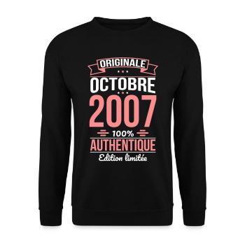 18th Birthday - Original - October 2007 - Unisex Sweatshirt - black - Front - Alina (178cm) & Michal (187cm)