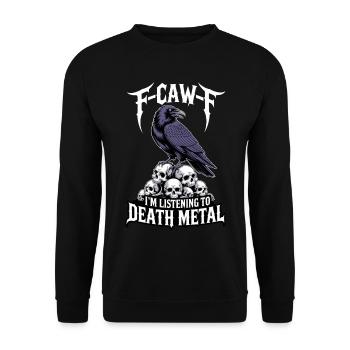 Raven over Skulls – Death Metal - Unisex Sweatshirt - black - Front - Alina (178cm) & Michal (187cm)