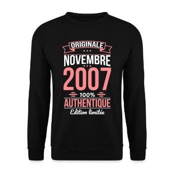18th Birthday - Original - November 2007 - Unisex Sweatshirt - black - Front - Alina (178cm) & Michal (187cm)