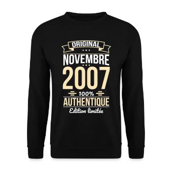 18th Birthday - Original - November 2007 - Unisex Sweatshirt - black - Front - Alina (178cm) & Michal (187cm)