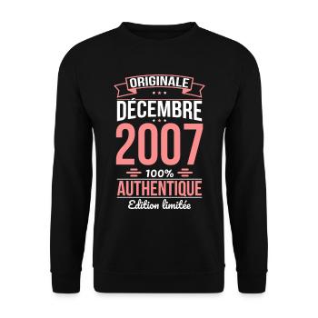 18th Birthday - Original - December 2007 - Unisex Sweatshirt - black - Front - Alina (178cm) & Michal (187cm)