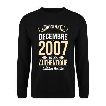 18th Birthday - Original - December 2007 - Unisex Sweatshirt - black - Front - Alina (178cm) & Michal (187cm)