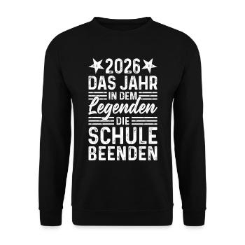 2026 The Year Legends Finish School - Unisex Sweatshirt - black - Front - Alina (178cm) & Michal (187cm)