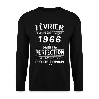 60th Anniversary - February 1966 Perfection - Unisex Sweatshirt - black - Front - Alina (178cm) & Michal (187cm)