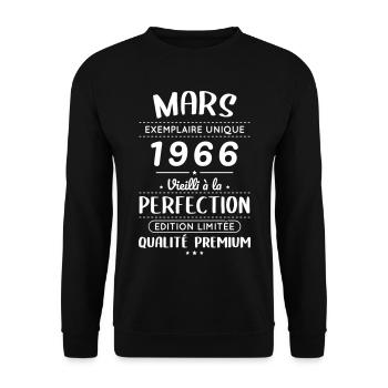 60th Anniversary - March 1966 Perfection - Unisex Sweatshirt - black - Front - Alina (178cm) & Michal (187cm)