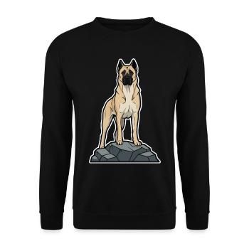 Anatolian Shepherd Dog on Protective Rock - Unisex Sweatshirt - black - Front - Alina (178cm) & Michal (187cm)