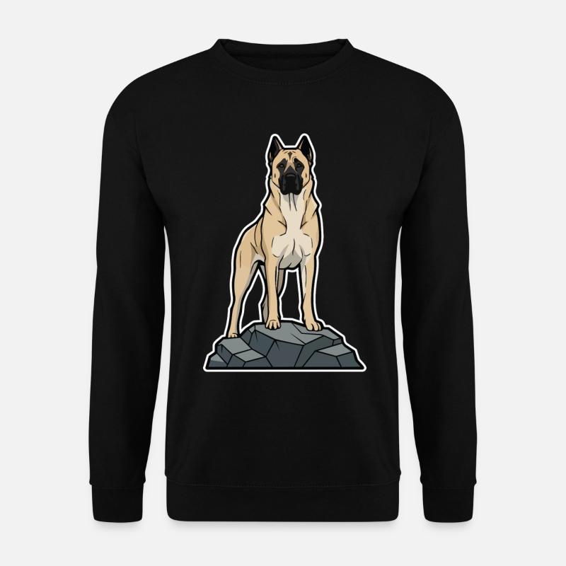 Anatolischer Schäferhund auf Schutzfelsen - Unisex Pullover - Schwarz