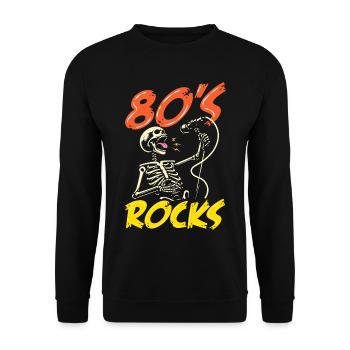 Retour rétro au design vintage des années 80 - Sweat-shirt Unisexe - noir - Devant - Alina (178cm) & Michal (187cm)