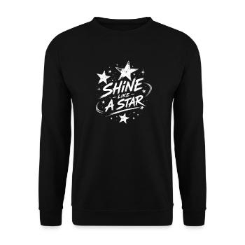 Leuchte wie ein Stern – Gwiezdny Blask - Unisex Pullover - Schwarz - Vorne - Alina (178cm) & Michal (187cm)