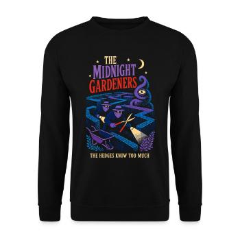 Mysterious Midnight Gardeners - Unisex Sweatshirt - black - Front - Alina (178cm) & Michal (187cm)