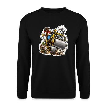 Papst wie eine Legende - Unisex Pullover - Schwarz - Vorne - Alina (178cm) & Michal (187cm)