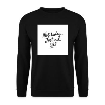 Nicht heute Kollektion - Unisex Pullover - Schwarz - Vorne - Alina (178cm) & Michal (187cm)