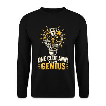 Escape Room One Clue Away - Unisex Pullover - Schwarz - Vorne - Alina (178cm) & Michal (187cm)