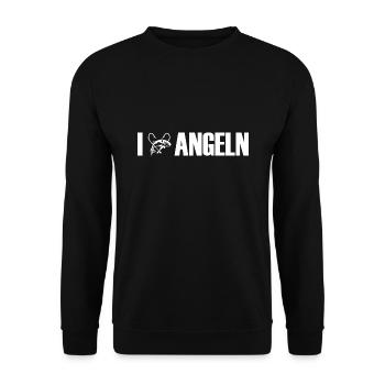 Angeln - Unisex Pullover - Schwarz - Vorne - Alina (178cm) & Michal (187cm)