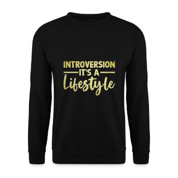 Introversion C’est un dicton de style de vie pour - Sweat-shirt Unisexe - noir - Devant - Alina (178cm) & Michal (187cm)