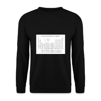 Periodic Table of Elements - Chemistry - Unisex Sweatshirt - black - Front - Alina (178cm) & Michal (187cm)