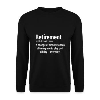 Retirement Definition Noun Golf Player Golfing Put - Unisex Pullover - Schwarz - Vorne - Alina (178cm) & Michal (187cm)