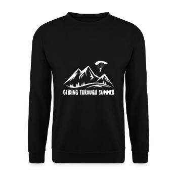 Gliding Through Summer Parachute Paragliding Parag - Unisex Pullover - Schwarz - Vorne - Alina (178cm) & Michal (187cm)