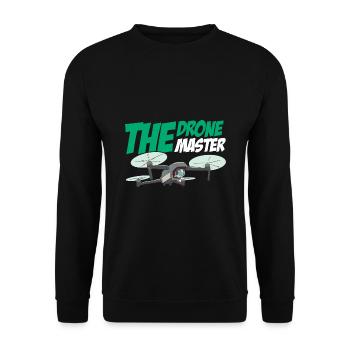 The Drone Master Drone Flying Quadcopter RC Pilot - Unisex Sweatshirt - black - Front - Alina (178cm) & Michal (187cm)