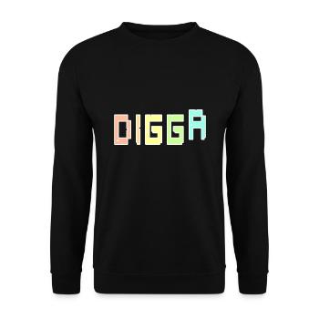 Digga - Unisex Pullover - Schwarz - Vorne - Alina (178cm) & Michal (187cm)