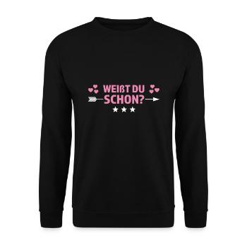 Große Schwester Familie Schwestern Geschenk - Unisex Pullover - Schwarz - Vorne - Alina (178cm) & Michal (187cm)