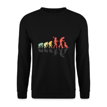 Evolution Labrador Retriever Lab Hund Retriever - Unisex Pullover - Schwarz - Vorne - Alina (178cm) & Michal (187cm)