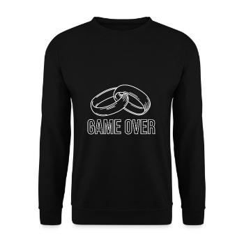 Game Over Bachelor Party JGA Poltern Hen - Sweat-shirt Unisexe - noir - Devant - Alina (178cm) & Michal (187cm)
