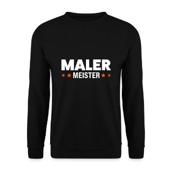 Maler Meister Maler Meister Geschenk - Unisex Pullover - Schwarz - Vorne - Alina (178cm) & Michal (187cm)