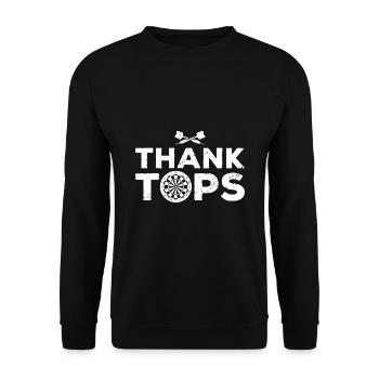 Thank Tops Dart Player Darts Dartboard Bullseye Tr - Unisex Sweatshirt - black - Front - Alina (178cm) & Michal (187cm)
